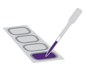 Mixture is pipetted onto a “gasket” slide